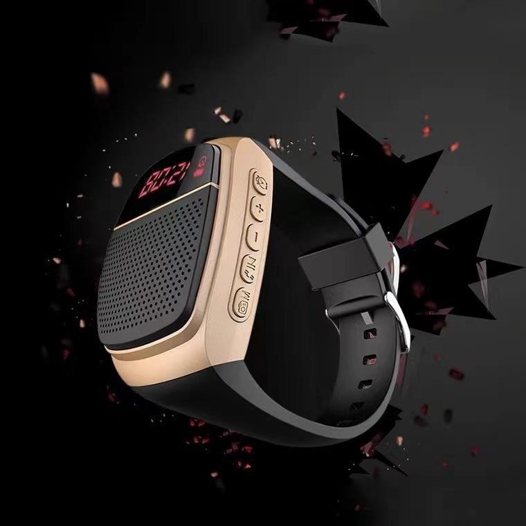 Loa Bluetooth không dây đeo tay B90 đồng hồ mini âm thanh thể thao ngoài trời màn hình thông minh đài cắm thẻ cắm di động Màu sắc: Bạc