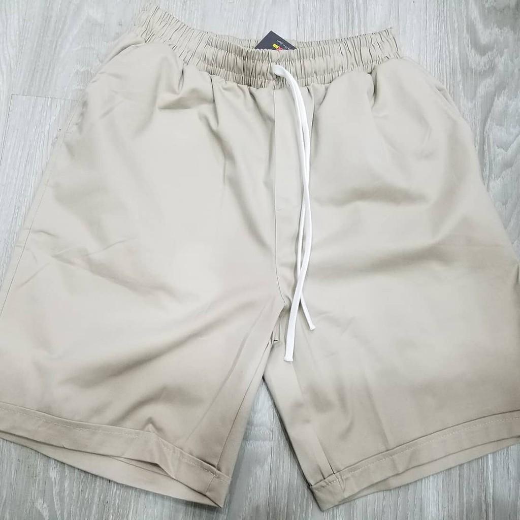 Quần Short NAM NỮ PHONG CÁCH HÀN QUỐC Kaki Màu Tan Unisex