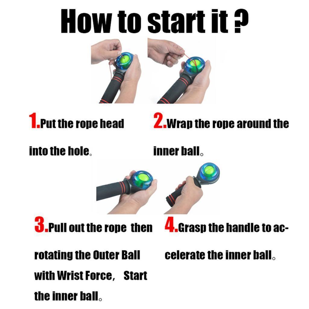 Sport Wrist Muscle Power Strengthener Hand Forearm Trainer Gyroscope Ball