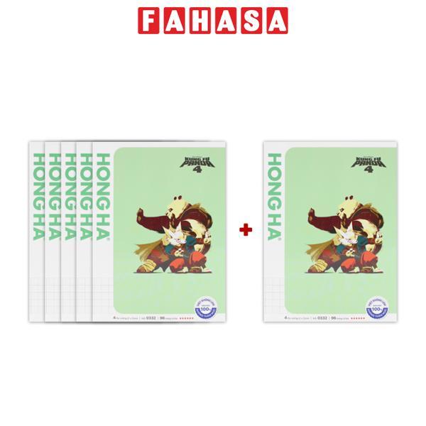 [MUA 5 TẶNG 1] Tập Học Sinh Class Kungfu Panda - 4 Ô Ly - 96 Trang 100gsm - Hồng Hà 0332 - Màu Xanh Lá