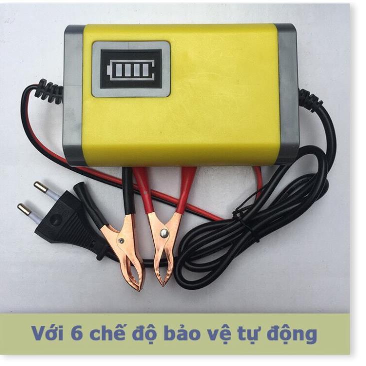 Bộ Kích Sạc Acquy , Máy sạc bình Acquy 12V , Bộ sạc acquy 12V-2A thông minh cao cấp Sạc Nhanh, Thông Minh