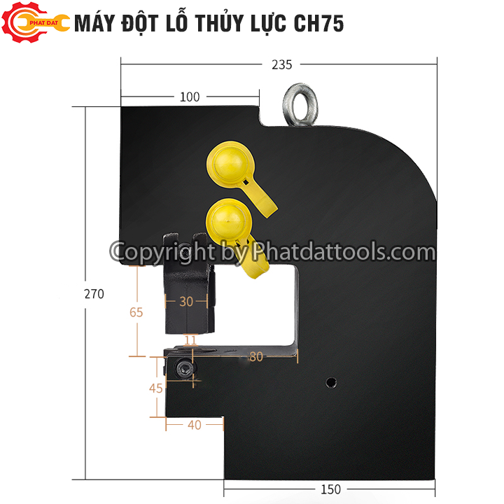 Máy Đột Lỗ Thủy Lực PADA CH75B