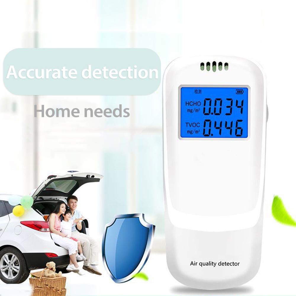 Indoor Portable LCD Formaldehyde Detector Multifunctional Home Air Detector Intelligent Air Quality Analyzer Household