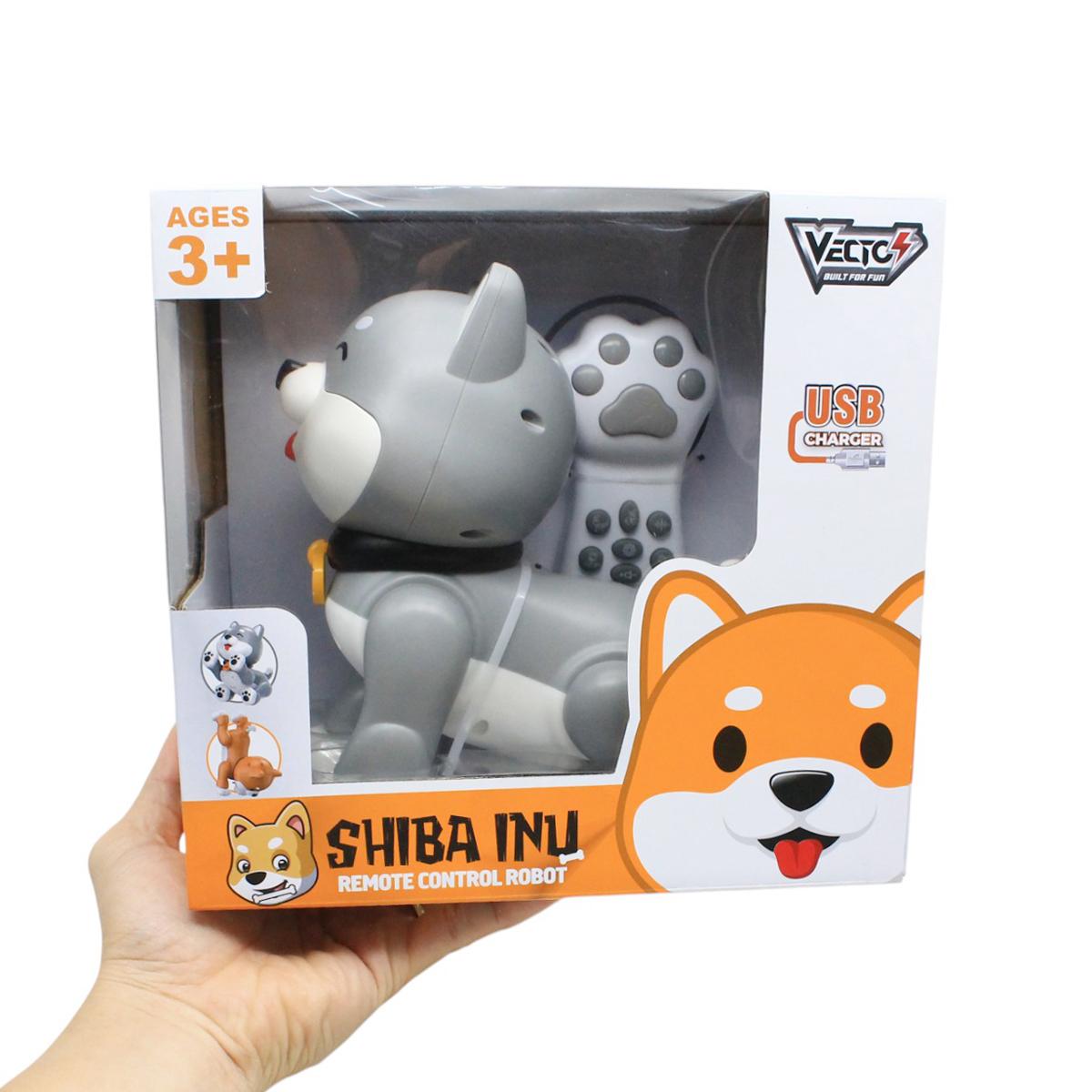 Đồ Chơi Robot Chú Chó Shiba Năng Động Có Điều Khiển - Vecto VTK47/GY - Màu Xám