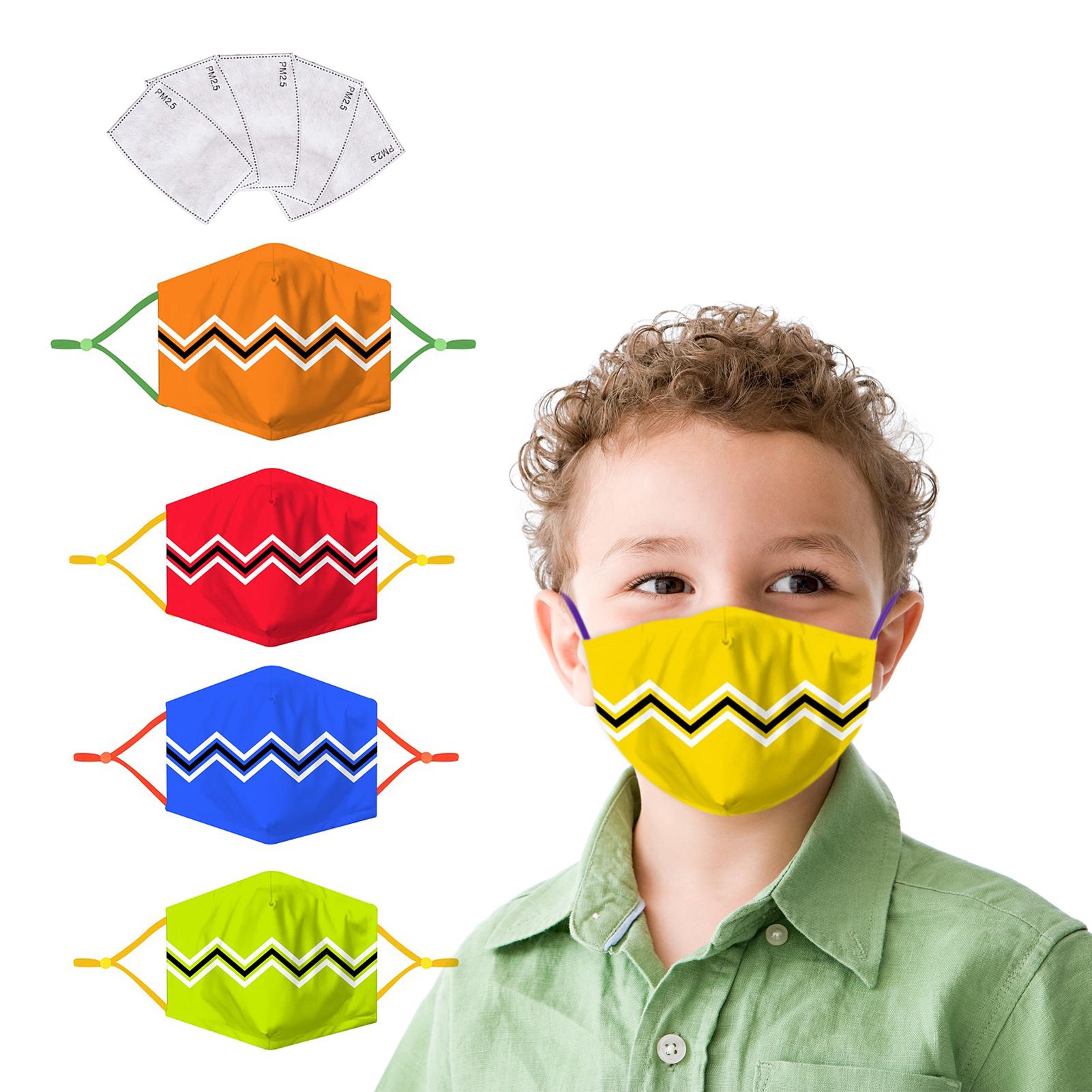 Khẩu trang vải dành cho trẻ kèm 5 miếng lót với bô lọc có thể giặt được