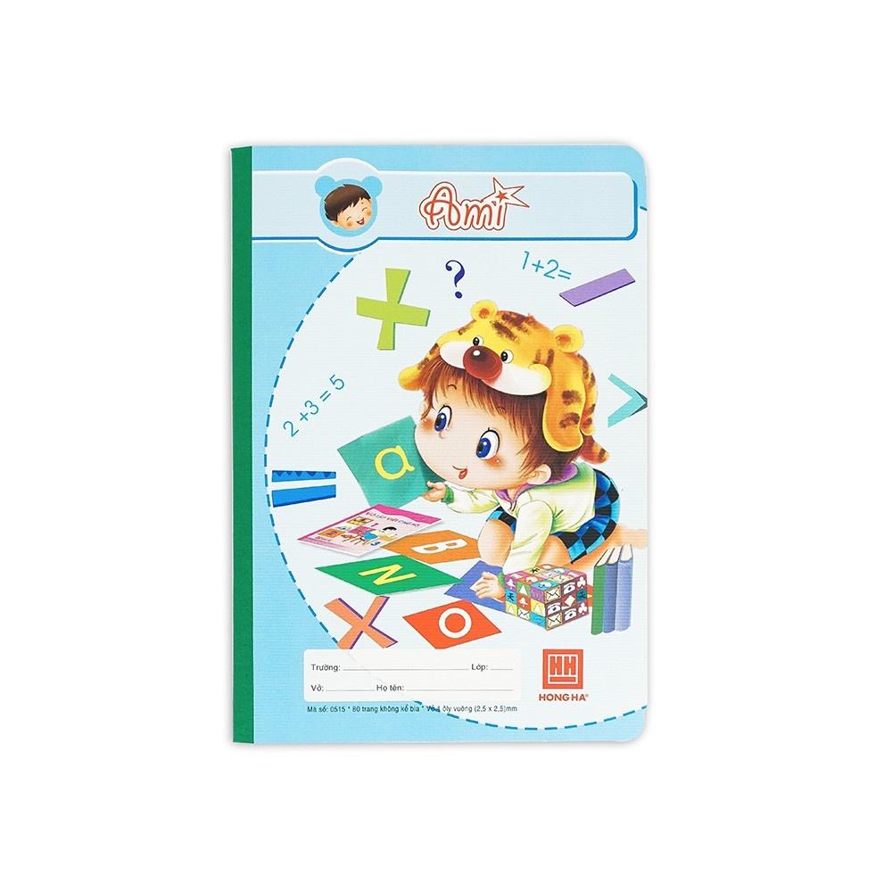 Combo 5 Vở 4 ôly 80 trang Hồng Hà Ami 0515 / Vở học sinh tiểu học 80 trang