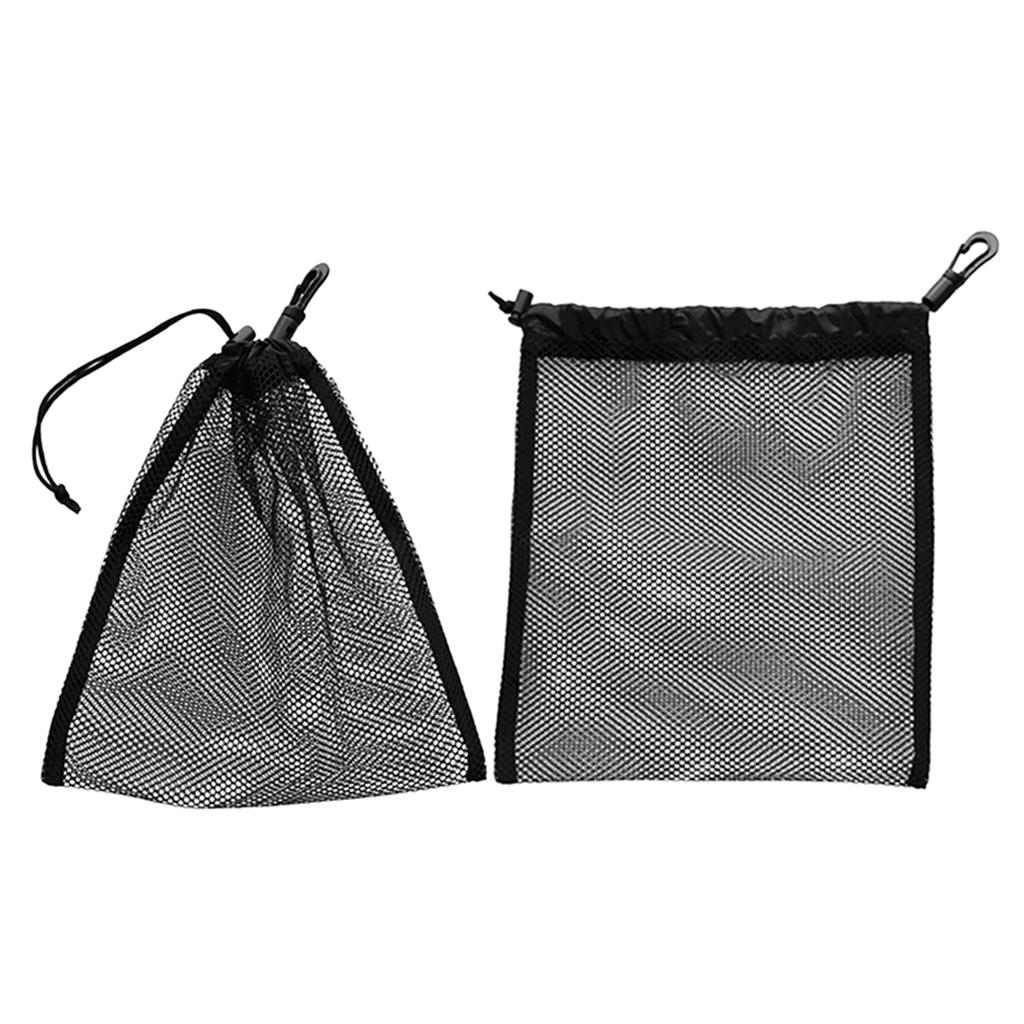 Aternee 2 Chiếc Lưới Túi Lưới Túi Golf Bóng Bàn Mang Lưu Trữ Giá Đỡ Đen