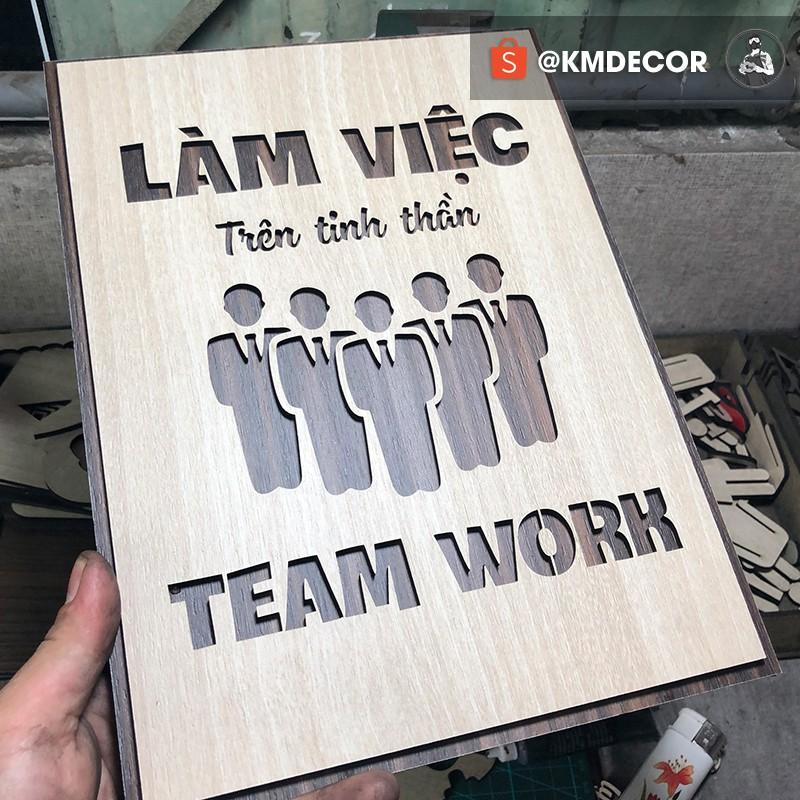 Tranh gỗ động lực TBIG - Làm việc trên tinh thần Team Work