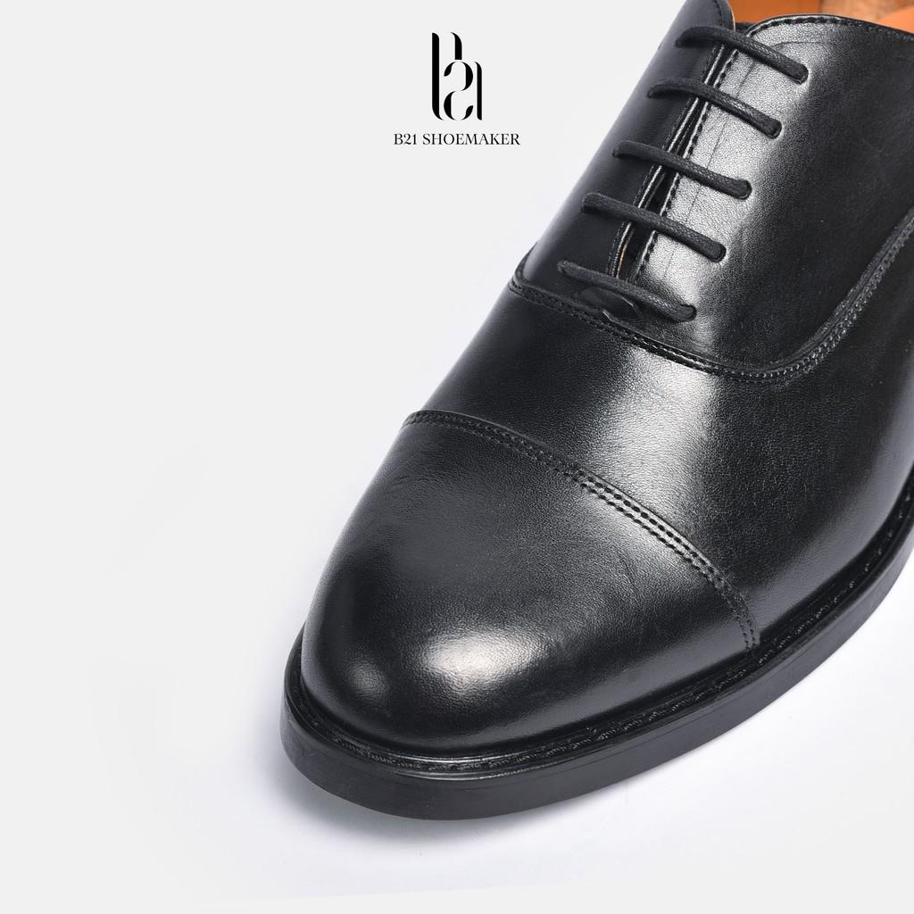 Giày Buộc Dây OXFORD Da Bò Thật Đế CORK NITRAL Lót Giày Thoáng Khí Phong Cách CLASSIC Công Sở Full Box - B21 Shoemaker