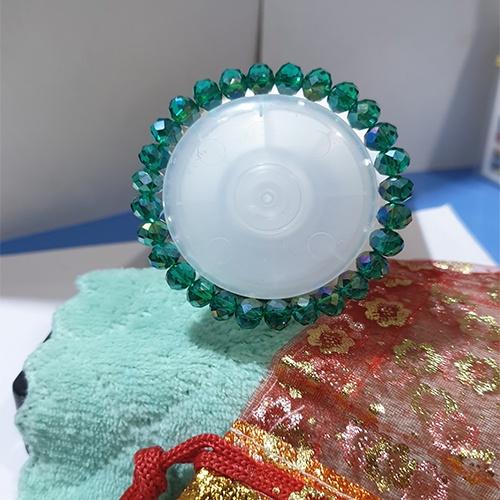 Vòng tay chuỗi pha lê bánh cam nhiều màu 8li
