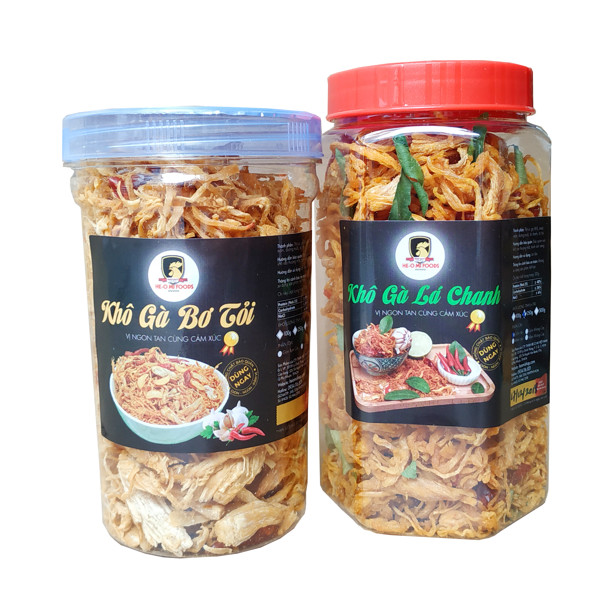 Khô gà bơ tỏi giòn cay Heo Mi 250g