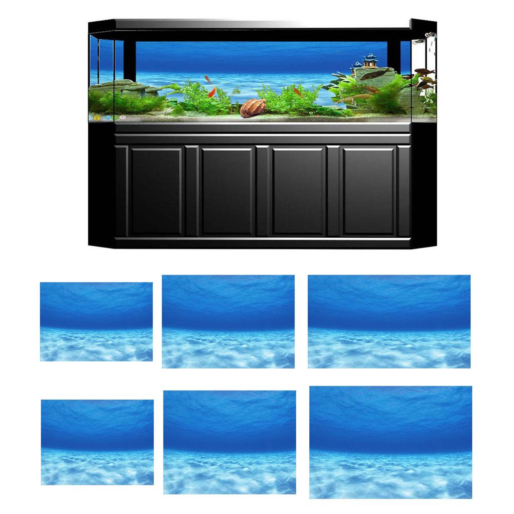 3D Aquarium Tank Sky Blue Landscape Poster Tank Background 61x30cm