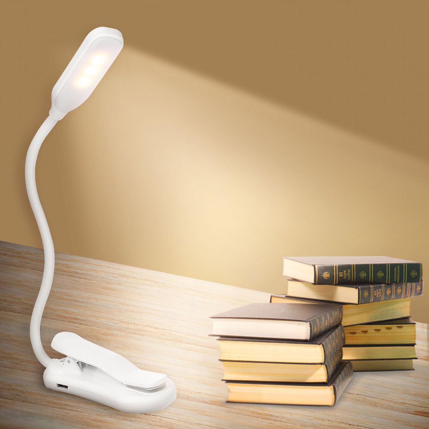 Đèn đọc sách bảo vệ mắt 7 LED với 3 độ sáng có thể sạc lại USB