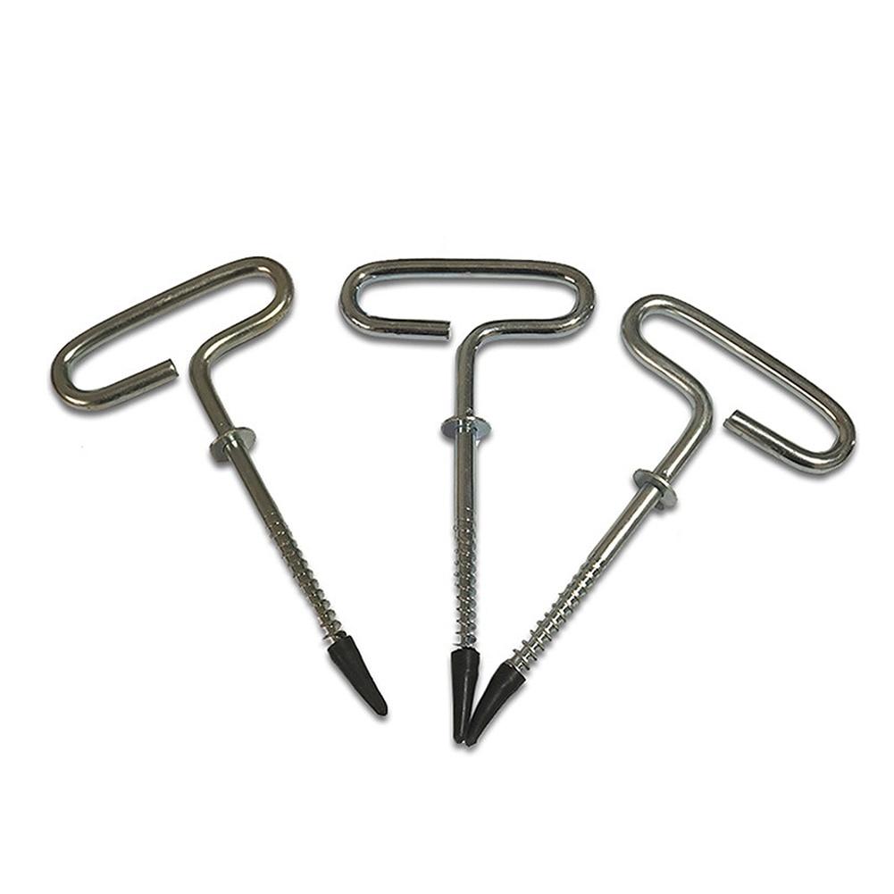 4Pcs/lot Outdoor Camping Tent Threaded Peg Ice Fishing Shelter Stake Nail Tent Fixer Practical Accessory