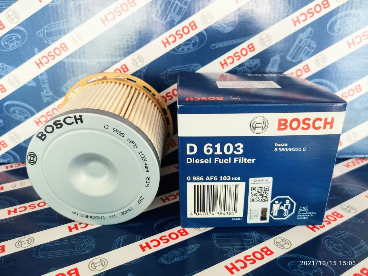 Lọc Nhiên Liệu Isuzu MuX, DMax 2.5/3.0 (-2016) - Bosch D6103