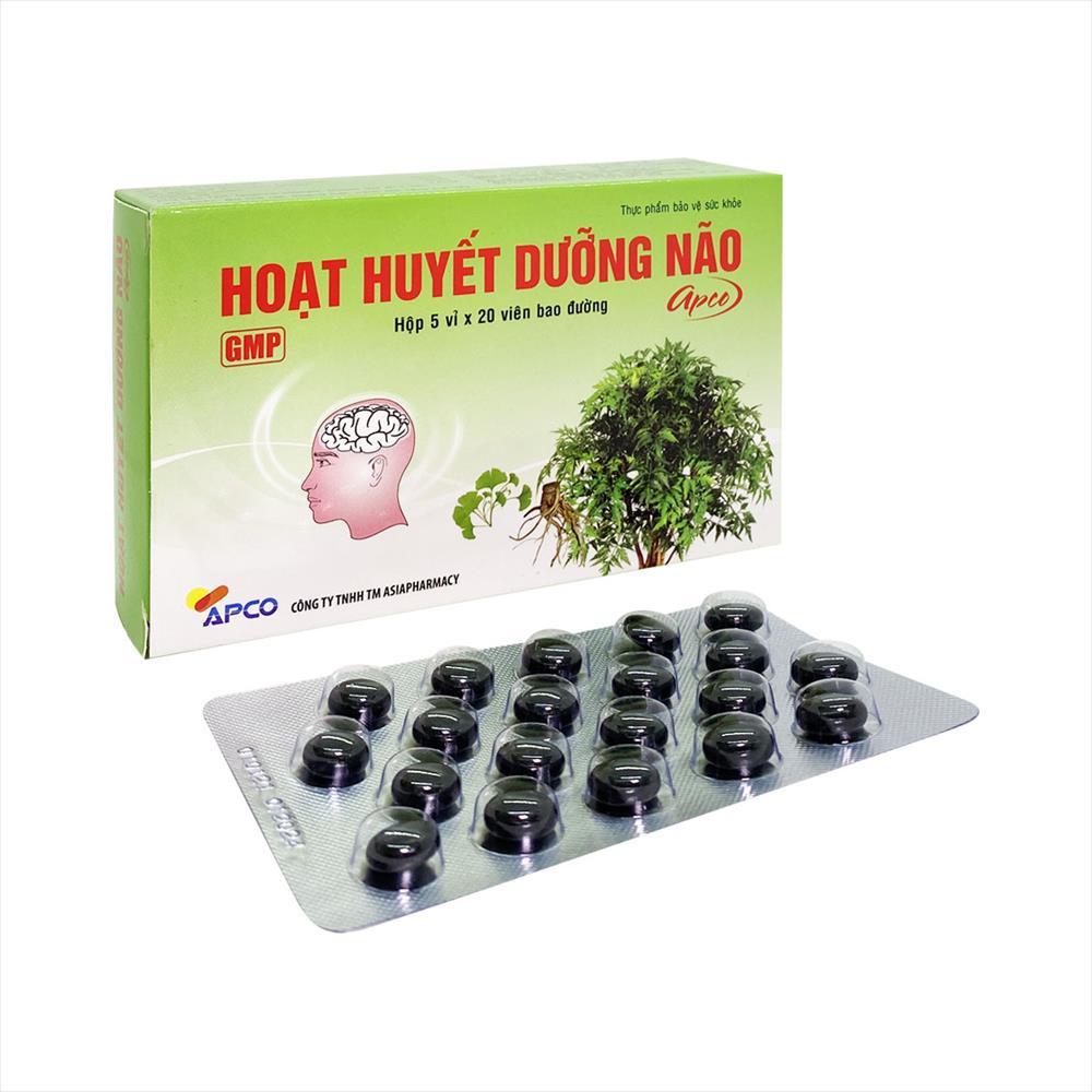 HOẠT HUYẾT DƯỠNG NÃO APCO - HỘP 100 VIÊN