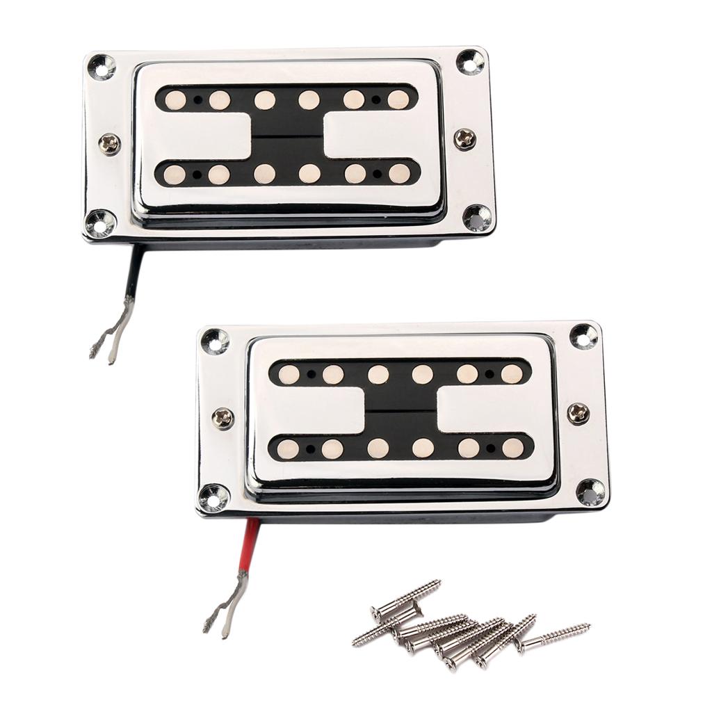 2Pcs Chrome Sealed Humbucker Pickup Set Double Coil for Les Paul Guitar Accs
