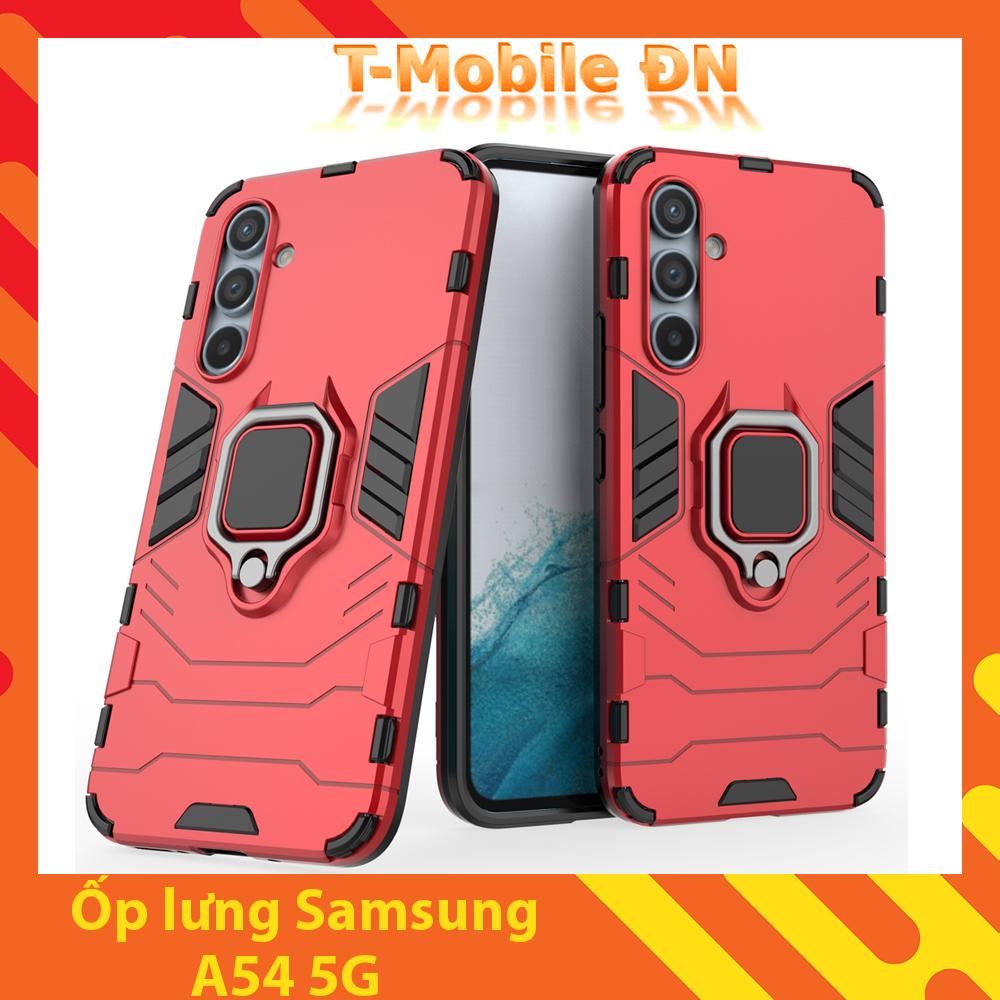 Ốp lưng Samsung A54 5G, Ốp Chống sốc Iron Man có giá đỡ nhẫn iring hít Ôtô Bảo vệ viền và Camera cho Samsung A54 5G