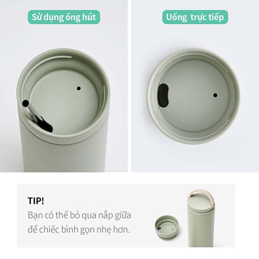 Bình giữ nhiệt Lock&Lock 475ml Metro Two Way LHC4274 - Hàng chính hãng, có quai xách - Hapos