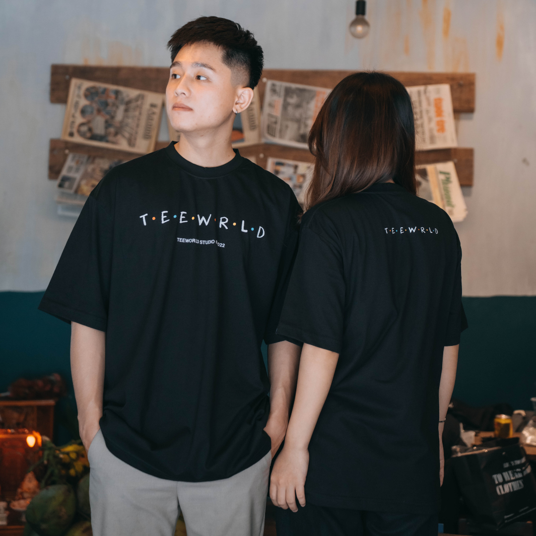 Áo thun Teeworld Friends T-shirt Trắng Đen Nam Nữ Form Rộng Unisex