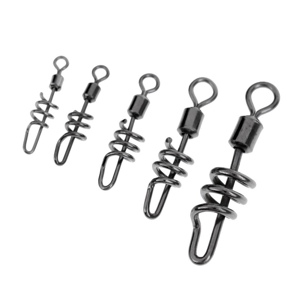 50 Pieces Barrel Rolling Swivel Strong Fishing Line Connector Ring Fishing Tackle Accessories Terminal Tackle Flexible Rings