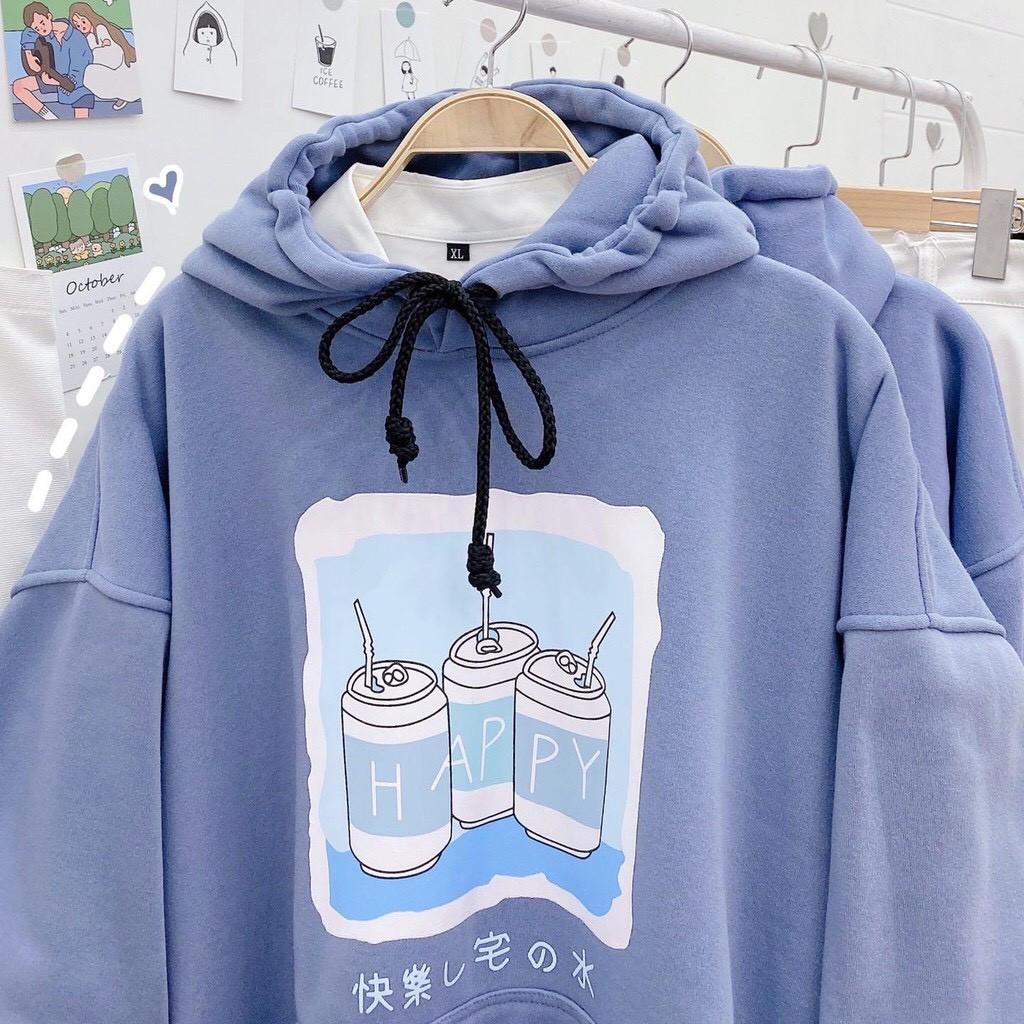 Áo Khoác Hoodie Nỉ Bông in Coffee - Form Rộng Unisex Nam Nữ Ulzzang KUN