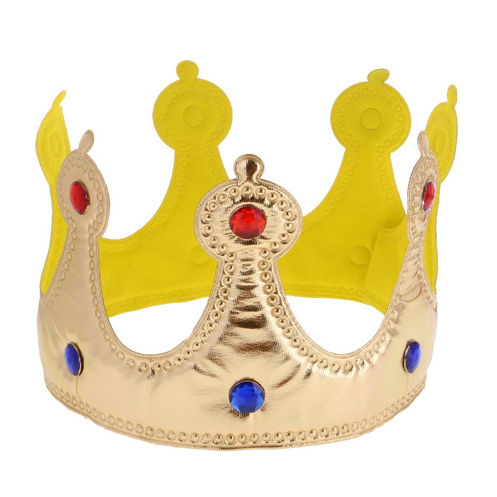 Royal Crown & Scepter Kids King Queen Costume Accessories Party Fancy Dress