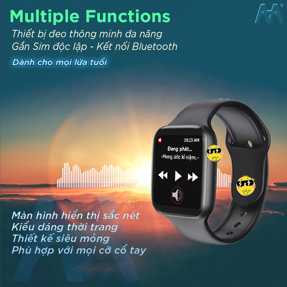 Đồng hồ Thông Minh gắn SIM độc lập Kết nối Bluetooth AMA Watch K10 dành cho Nam nữ, Trẻ em, Học sinh, Người lớn Hàng nhập khẩu