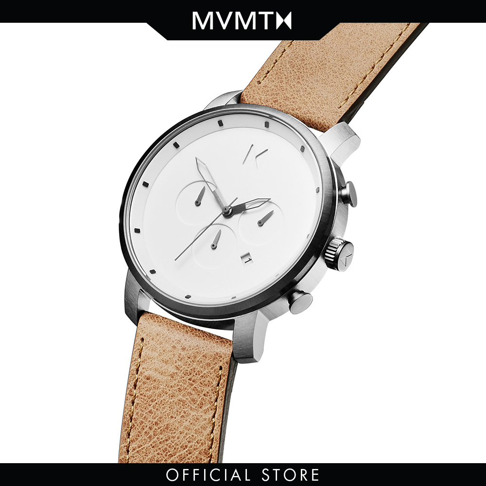 Đồng hồ Nam MVMT dây da 45mm - Chrono D-MC01WT