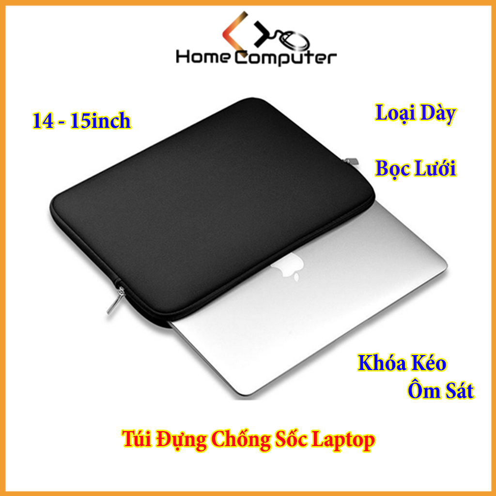 Túi Chống Sốc, Túi dựng giảm sốc laptop, macbook cho màn hình 14 inch, 15 inch hàng chất lượng.Homecomputer