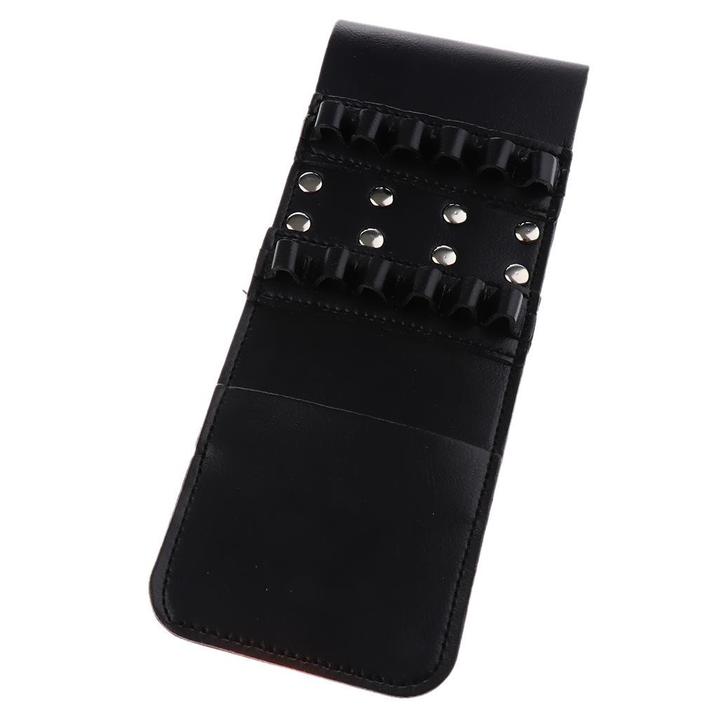 Hunting  Leather  Quiver Pocket Holder Bag for 12  Black