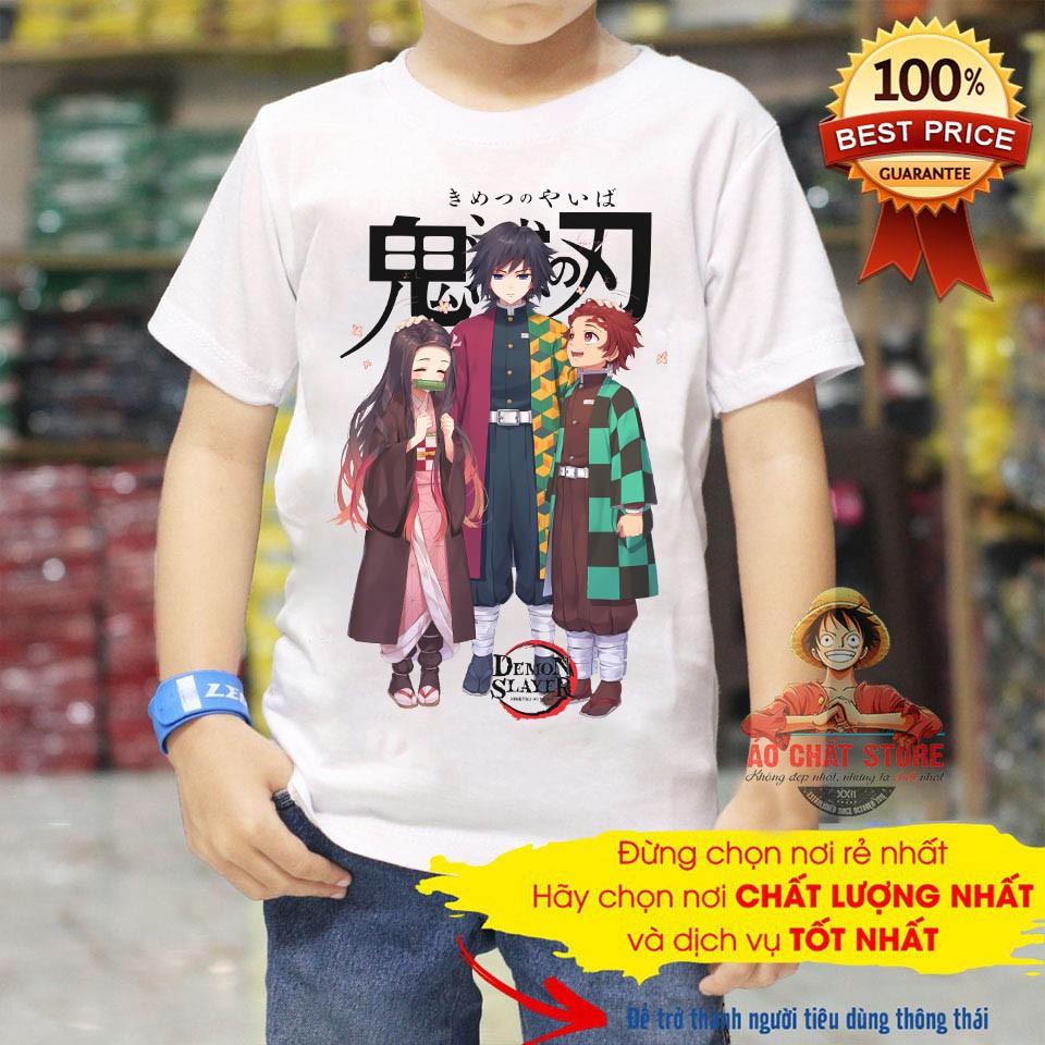 Áo thun Bộ 3 Tanjirou x Giyuu x Nezuko Siêu Đẹp | Áo Lưỡi Gươm Diệt Quỷ Kimetsu no Yaiba Độc KY15