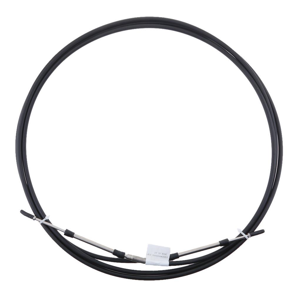2pcs Black Throttle Remote Control Box Cable for Yamaha Outboard 11 FT
