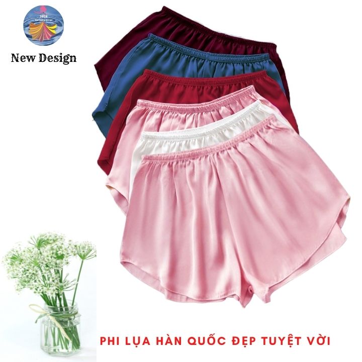 Quần Đùi Nữ Mặc Nhà Chất vải Lụa Hàn Quốc ,Mịn ,Mặc Mát, Hàng Thiết kế Cao Cấp Nhiều Màu New design QA0003