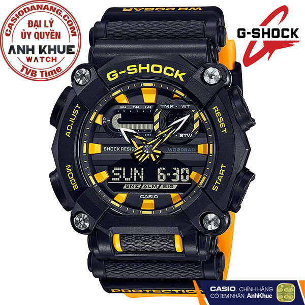 Đồng hồ nam dây nhựa Casio G-Shock chính hãng GA-900A-1A9DR (49mm)