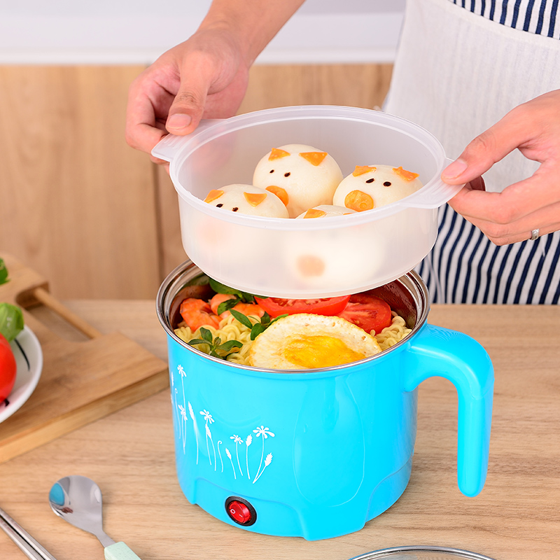 Nồi lẩu điện mini cầm tay có lòng hấp - Ca mỳ điện mini