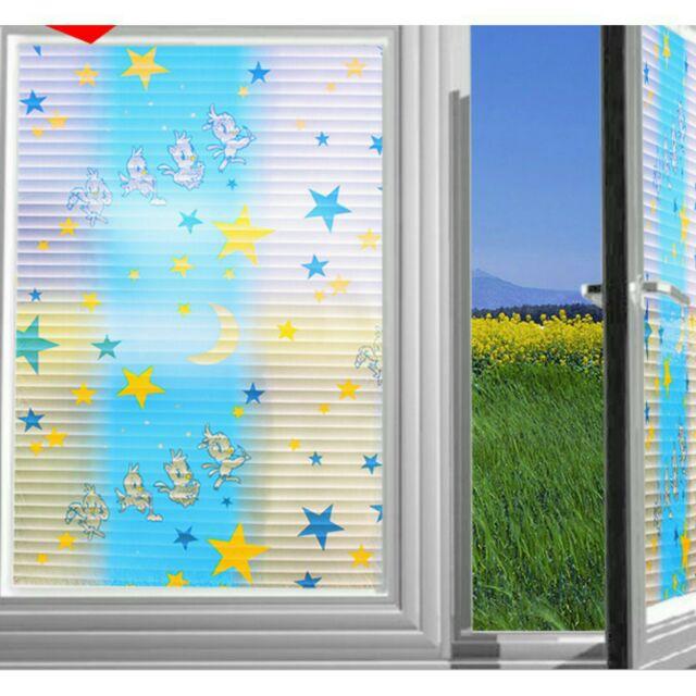 Decal giấy dán kính họa tiết trăng sao