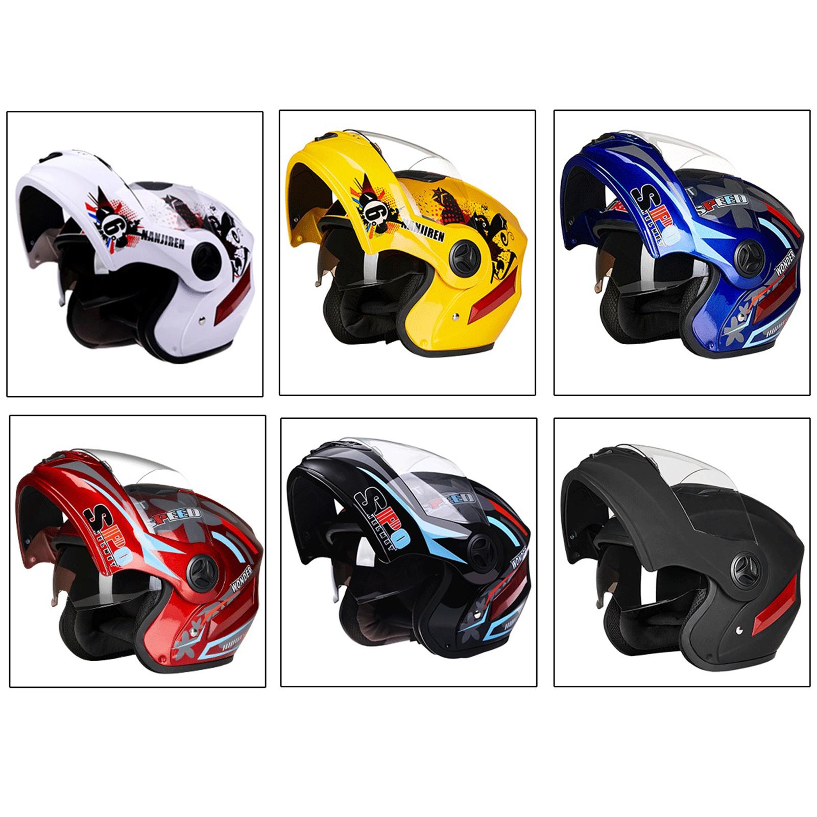 Flip up Modular Full Face Motorcycle Helmet Street Motocross One Size Adult