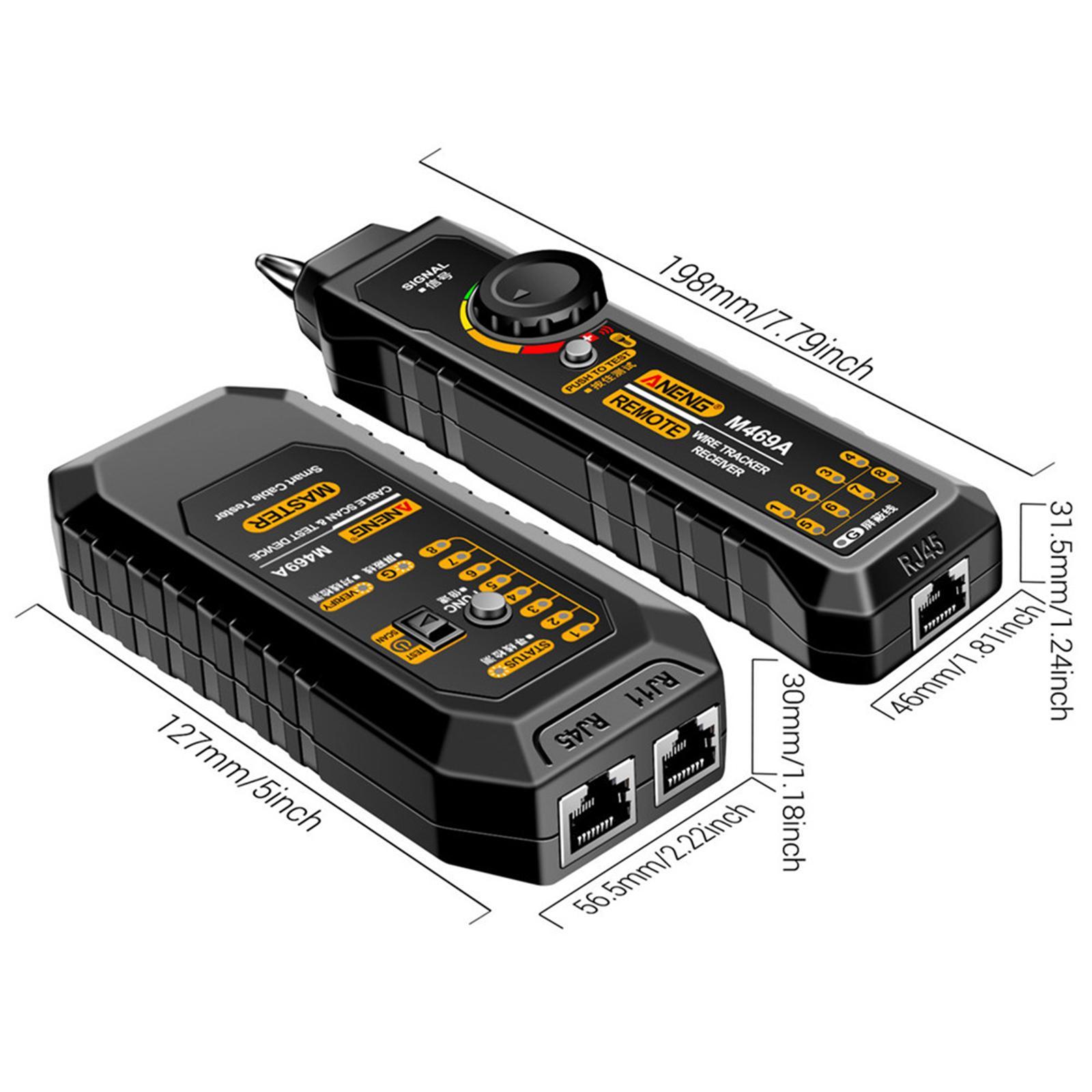 Network Cable Tester Networking Tool RJ45 + RJ11 Line for Optical Cat