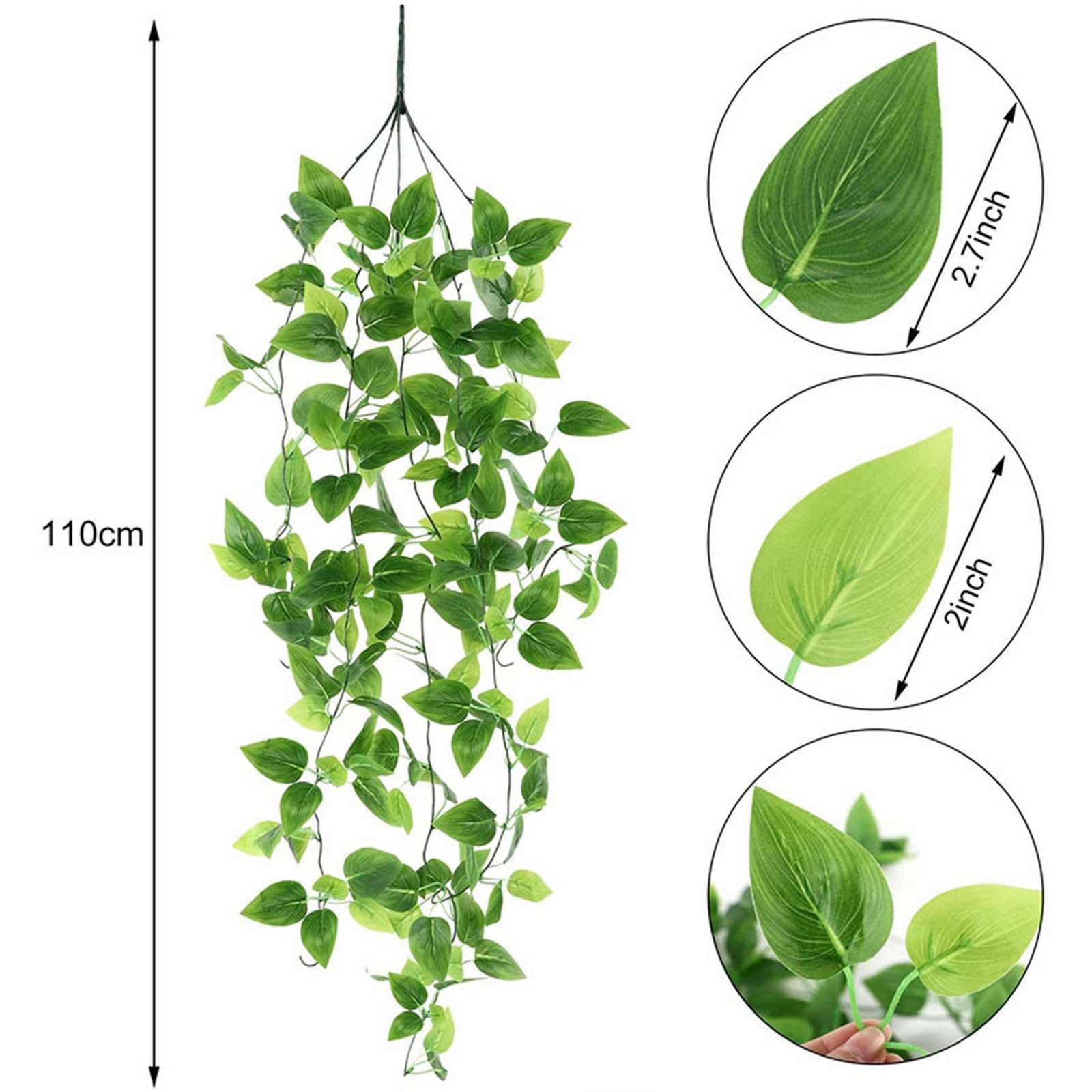 Simulation Rattan Leaves Fake Plants for Hanging Wedding Decor