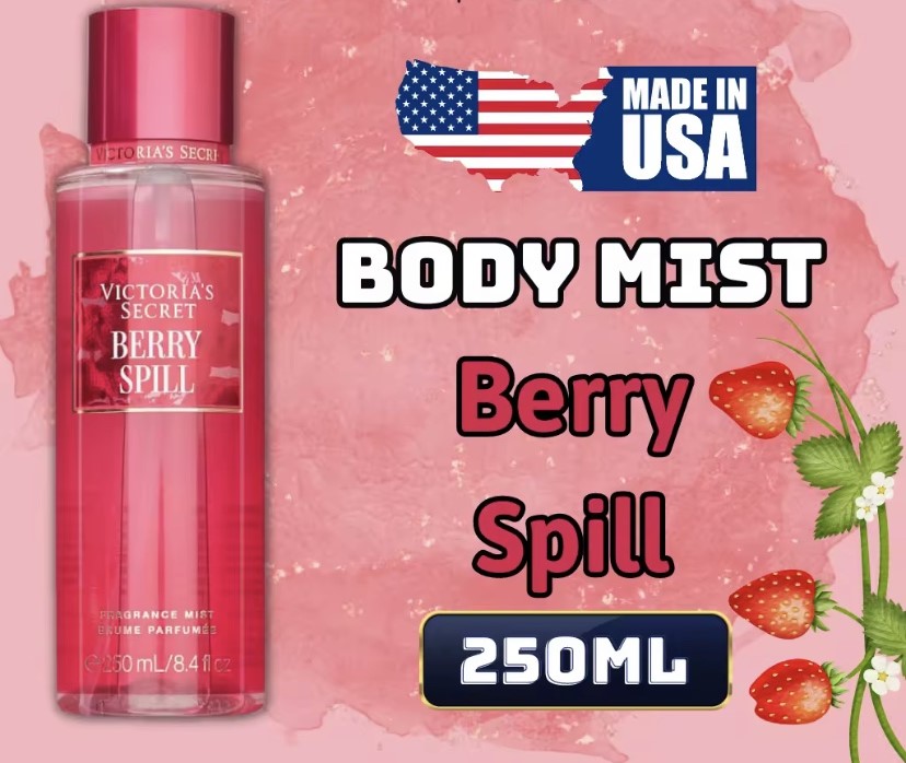 Victoria Secret Berry Spill Chính Hãng - Body Mist Victoria Secret 250ml &amp; Lotion Victoria Secret 236ml Chính Hãng