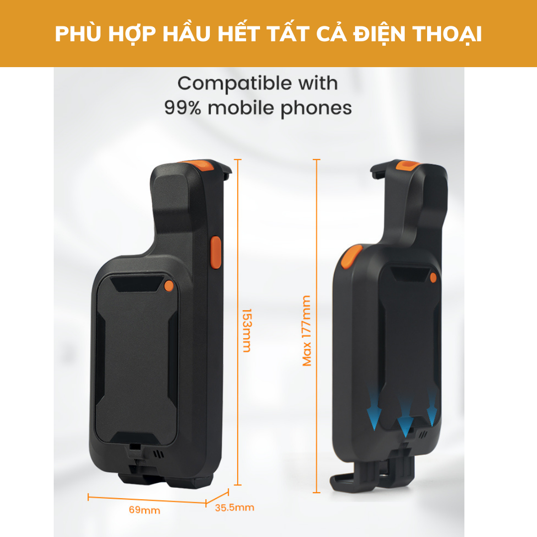 Máy quét mã vạch không dây – Máy quét mã vạch bluetooth – Clip Scanner OPN (Hàng chính hãng)