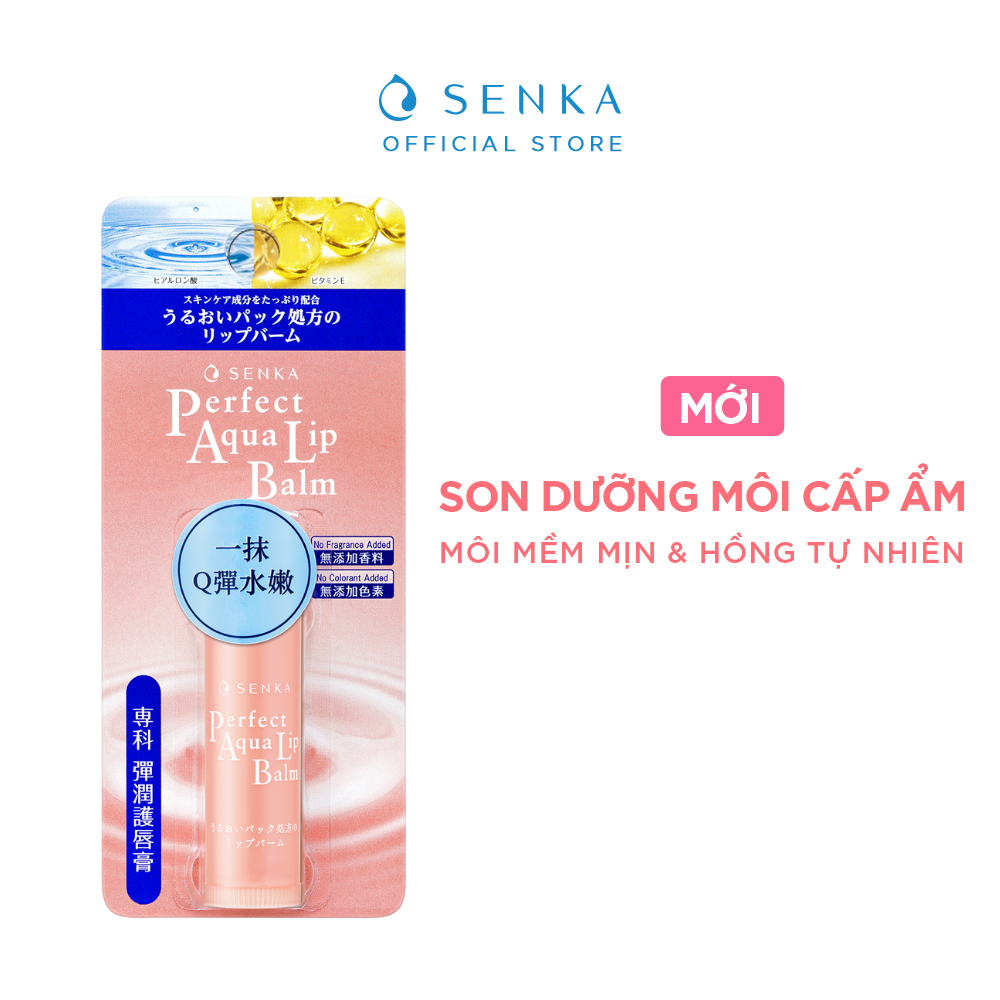 Bộ Son Và Tinh Chất Dưỡng Môi Senka Cấp Ẩm Perfect Aqua Lip