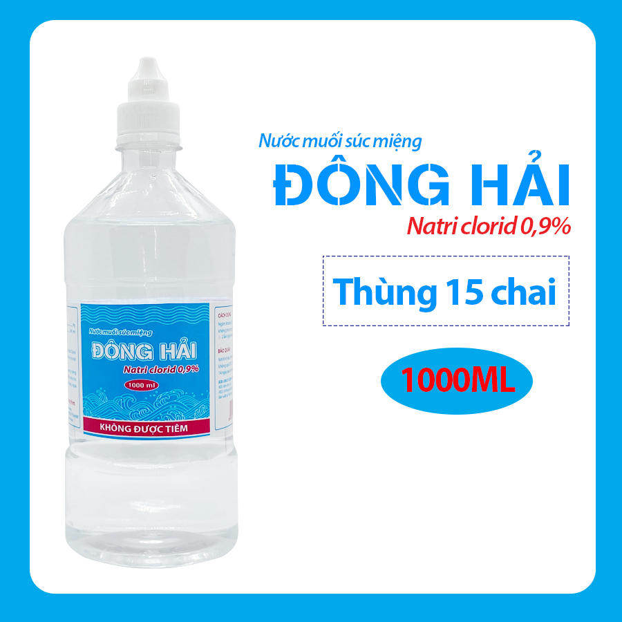 Nước muối súc miệng Đông Hải 1000ml 15 chai/thùng