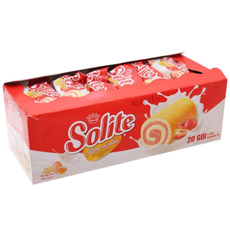 Bánh Bông Lan Kinh Đô Solite Vị Kem Dâu 360G - 8934680042628