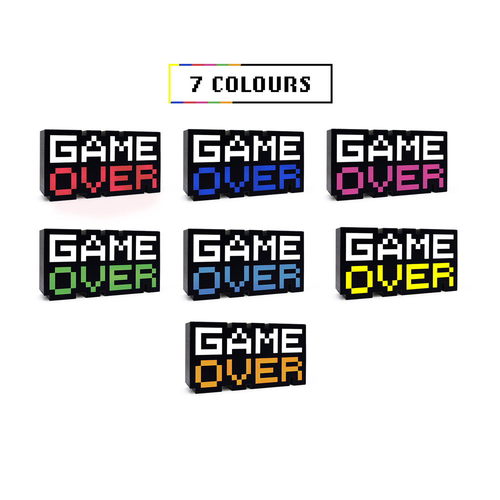 Đèn Trang Trí Điều Khiển Bằng Giọng Nói 7 Màu Msj Game Over Sign Voice Control