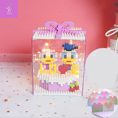 Bộ Lắp Ghép Tạo Hình Bánh Sinh Nhật 3D Thỏ Stella Và Gấu Có Đèn Làm Quà Tặng Trang Trí