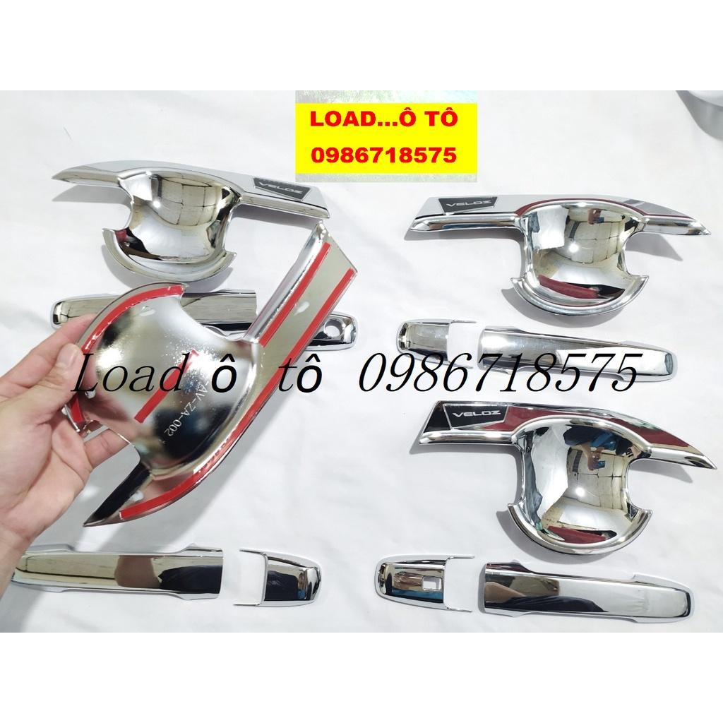 Ốp Tay Nắm, Hõm Cửa Xe Toyota Veloz 2022-23 Hàng Loại 1 Nhựa ABS Mạ Crom Sáng Bóng