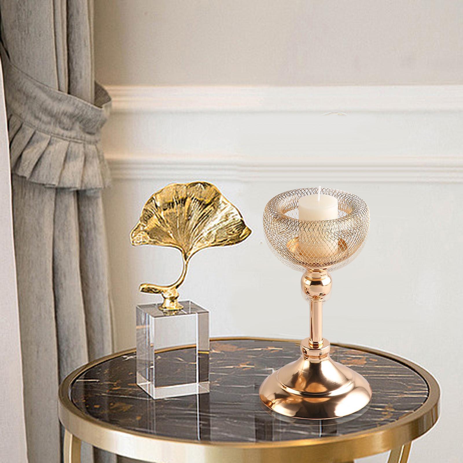 Pillar Candle Holder Pillar Candle Stand Decorative Elegant European Style Home Decor Tealight Holder Candlestick Holders for Wedding Mantel