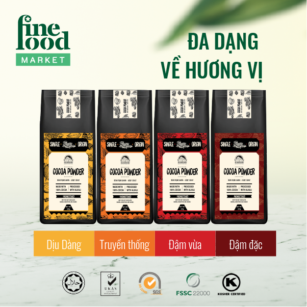 Bột cacao nguyên chất không đường nhập khẩu - Red Tractor Foods Premium 500g